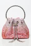Be Chic_Pink Crystals Embellished Ombre Potli _at_Aza_Fashions