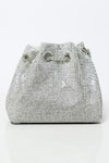 Shop_Be Chic_Silver Crystals Embellished Potli _at_Aza_Fashions
