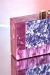 Buy_Be Chic_Purple Cut Work Ice Crack Resin Box Clutch