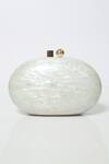 Buy Be Chic Ivory Metal Clasp Oval Clutch Online at Aza Fashions Buy_Be Chic_Ivory Metal Clasp Oval Clutch _Online_at_Aza_Fashions