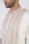 Aham-Vayam_Off White Cotton Embroidered Thread Flower Kurta Pant Set _at_Aza_Fashions