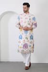 Buy_Aham-Vayam_White Cotton Applique Embroidery Floral Kurta Set 