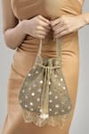 Buy_Tasna_Gold Cutdana Mirror Potli _at_Aza_Fashions