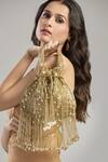 Buy_Tasna_Gold Tassel Pearl Embellished Potli Bag 