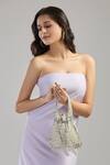 Buy_Tasna_White Cutdana Pearl Embellished Potli 