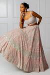 Buy_Isha Regalia_Blue Net, Satin Sequins, Beads, Stones Embellished Floral Bridal Lehenga Set _Online_at_Aza_Fashions