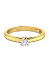 Shop_Divine Solitaires_Gold Diamonds Solitaire Ring With Round _at_Aza_Fashions
