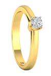 Divine Solitaires_Gold Diamonds Solitaire Ring With Round _Online_at_Aza_Fashions