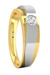 Divine Solitaires_Yellow Diamonds 18kt Gold Solitaire Dual Tone Band Ring _Online_at_Aza_Fashions