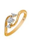 Buy Divine Solitaires Gold Plated Imitation Diamonds Twisted Ring at Aza Fashions Buy_Divine Solitaires_Gold Plated Imitation Diamonds Twisted Ring_at_Aza_Fashions