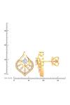 Buy_Divine Solitaires_Gold Plated Imitation Diamonds Cutwork Stud Earrings_Online_at_Aza_Fashions