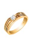 Buy_Divine Solitaires_Gold Diamonds Studded 18kt Ring _at_Aza_Fashions