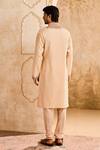 Shop_Histori_Beige Cotton, Silk Cut Work, Embroidery, Beads Pintucked Kurta Set _at_Aza_Fashions