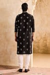 Shop_Histori_Black Chanderi, Cotton, Silk Mirrors, Embroidery Kurta Set _at_Aza_Fashions