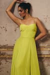 Shop_Masumi Mewawalla_Green Crepe Sweetheart Neck Embellished Gown _Online_at_Aza_Fashions