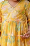 Buy_Petite Pomme_Yellow Muslin, Net Tassels, Lace, Floral Printed Angarkha And Sharara Set _Online_at_Aza_Fashions