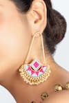 Bauble Bazaar Blue Pearls And Pink Mandala Bloom Dangler Earrings Online at Aza Fashions Bauble Bazaar_Blue Pearls And Pink Mandala Bloom Dangler Earrings _Online_at_Aza_Fashions