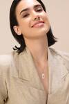 Buy_DUSALA_Gold Plated Stone Taurus Zodiac Carved Pendant Necklace _at_Aza_Fashions