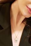 Shop_DUSALA_Gold Plated Stone Scorpio Carved Pendant Necklace _at_Aza_Fashions