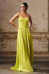 Buy_Masumi Mewawalla_Green Crepe Sweetheart Neck Embellished Gown _at_Aza_Fashions