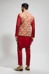 SVA by Sonam & Paras Modi_Orange Silk Embellished Jaal Embroidered Bundi _Online_at_Aza_Fashions