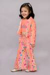 LIL DRAMA_Pink Polyester Printed Star Jacket Pant Set _Online_at_Aza_Fashions