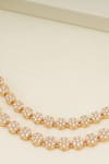 Smars Jewelry_Gold Plated Crystals Cubic Zirconia Floret Necklace Set_Online_at_Aza_Fashions