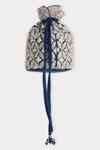 Aanchal Sayal_Blue Cutdana Bloom Embroidered Potli Bag_Online_at_Aza_Fashions