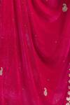 Buy_Samyukta Singhania_Magenta Velvet Embroidery Gota Patti Dupatta _Online_at_Aza_Fashions