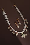 Shop_Swabhimann_Multi Color Pearls Kundan And Necklace Set _at_Aza_Fashions