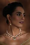Shop_Swabhimann_Multi Color Pearls Kundan And Necklace Set _Online_at_Aza_Fashions