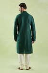 Shop Arihant Rai Sinha Green Polyester, Chanderi Embroidery Placket Kurta And Churidar Set at Aza Fashions Shop_Arihant Rai Sinha_Green Polyester, Chanderi Embroidery Placket Kurta And Churidar Set _at_Aza_Fashions