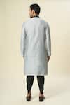 Shop_Arihant Rai Sinha_Gray Polyester, Silk Embroidery Grey Placket Kurta Set _at_Aza_Fashions
