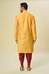 Shop_Arihant Rai Sinha_Yellow Polyester, Silk Embroidery Flora Vine Kurta And Patiala Pant _at_Aza_Fashions
