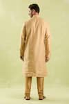 Shop_Arihant Rai Sinha_Beige Polyester, Silk, Chanderi Embroidery Floral Aari Kurta Set _at_Aza_Fashions