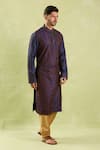 Buy_Samyukta Singhania_Blue , Chanderi Embroidery Floral Paisley Kurta Set _Online_at_Aza_Fashions