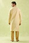 Shop_Arihant Rai Sinha_Beige Polyester, Silk, Chanderi Embroidery Pintucked Kurta Set _at_Aza_Fashions