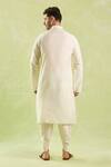 Shop_Arihant Rai Sinha_Cream Polyester, Silk Embroidery Paisley Kurta Set _at_Aza_Fashions