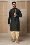 Buy Arihant Rai Sinha Black Polyester, Silk Embroidery Floral Kurta Set at Aza Fashions Buy_Arihant Rai Sinha_Black Polyester, Silk Embroidery Floral Kurta Set _at_Aza_Fashions