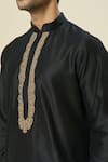 Buy Arihant Rai Sinha Black Polyester, Silk Embroidery Floral Kurta Set Online at Aza Fashions Buy_Arihant Rai Sinha_Black Polyester, Silk Embroidery Floral Kurta Set _Online_at_Aza_Fashions