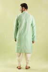 Shop_Samyukta Singhania_Green Kurta Poly Silk Placement Embroidery Floral And Patiala Pant Set _at_Aza_Fashions