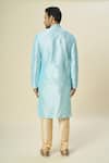 Shop_Arihant Rai Sinha_Sky Blue Silk Pintuck Pattern Kurta Set _at_Aza_Fashions