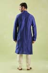 Shop Arihant Rai Sinha Blue Polyester, Chanderi Silk Embroidery Threadwork Swirl Placket Kurta Set at Aza Fashions Shop_Arihant Rai Sinha_Blue Polyester, Chanderi Silk Embroidery Threadwork Swirl Placket Kurta Set _at_Aza_Fashions