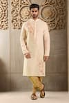 Buy Arihant Rai Sinha Beige Linen, Cotton Embroidery Floral Vine Kurta And Patiala Pant at Aza Fashions Buy_Arihant Rai Sinha_Beige Linen, Cotton Embroidery Floral Vine Kurta And Patiala Pant _at_Aza_Fashions