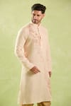 Buy Arihant Rai Sinha Beige Linen, Cotton Embroidery Floral Vine Kurta And Patiala Pant Buy_Arihant Rai Sinha_Beige Linen, Cotton Embroidery Floral Vine Kurta And Patiala Pant