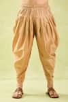 Samyukta Singhania_Brown Kurta Pure Linen Embroidery Resham Set With Patiala Pant _Online_at_Aza_Fashions