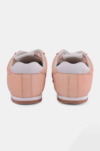 Buy_Heel Your Sole_Peach Brogue Kipper Tie-up Sneakers 