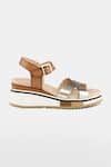 Buy_Heel Your Sole_Gold Gigi Cross Strap Wedges _Online_at_Aza_Fashions