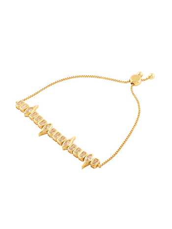 Buy_Isharya_Gold Plated Crystals Stone Studded Tennis Bracelet _Online_at_Aza_Fashions
