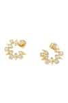 Buy_Isharya_Gold Plated Crystals, Cut Work Stone Hoops _Online_at_Aza_Fashions